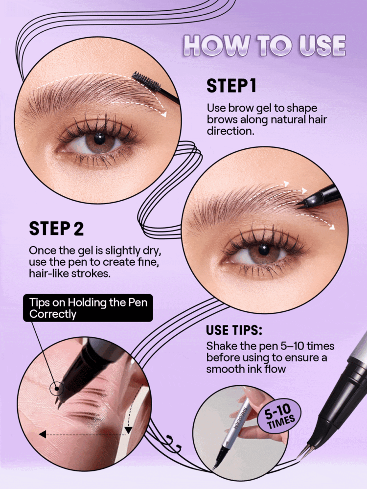 Маркер для брів з ефектом ламінування SHEGLAM Real Flow Laminating Brow Pen - Зображення 2