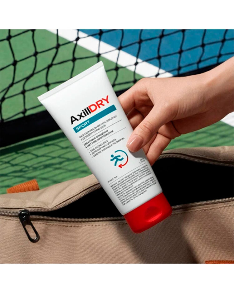 Охолоджувальний гель для душу з дезодоруючою дією AxillDRY Sport 200 мл - Зображення 3