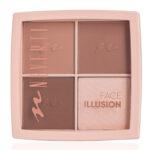 Палетка для контурингу обличчя 3 в 1 BOGENIA Face Illusion Mix Palette Neverti NP208)