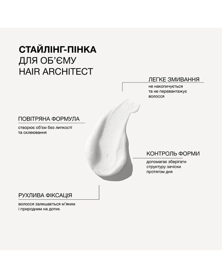 Стайлінг-пінка для об'єму та структурування Triology Hair Architect Styling Foam 150 мл - Зображення 3