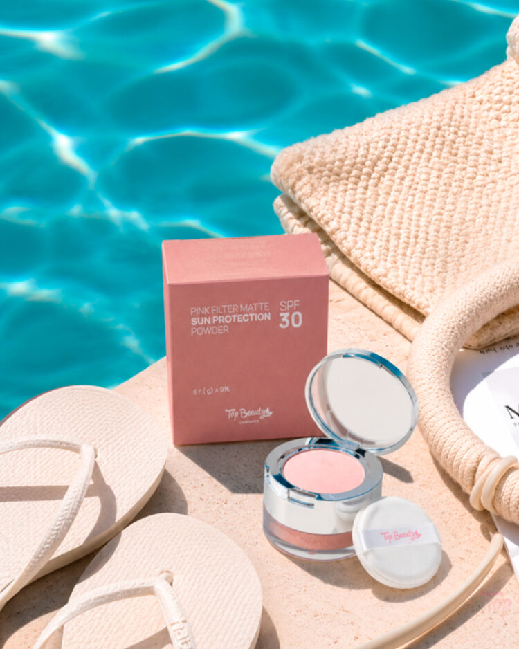 Пудра матуюча рожева сонцезахисна Top Beauty SPF 30 6 г - Зображення 2
