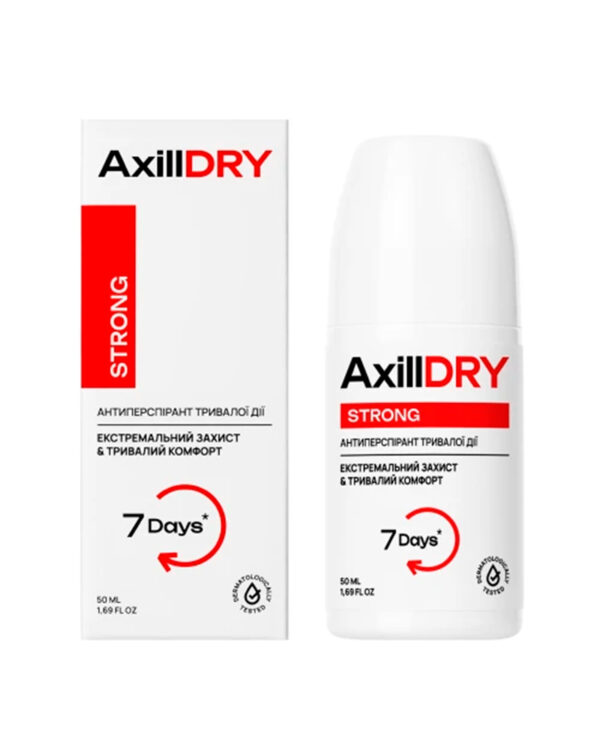 Кульковий антиперспірант тривалої дії AxillDRY Strong (до 7 днів захисту) 50 мл
