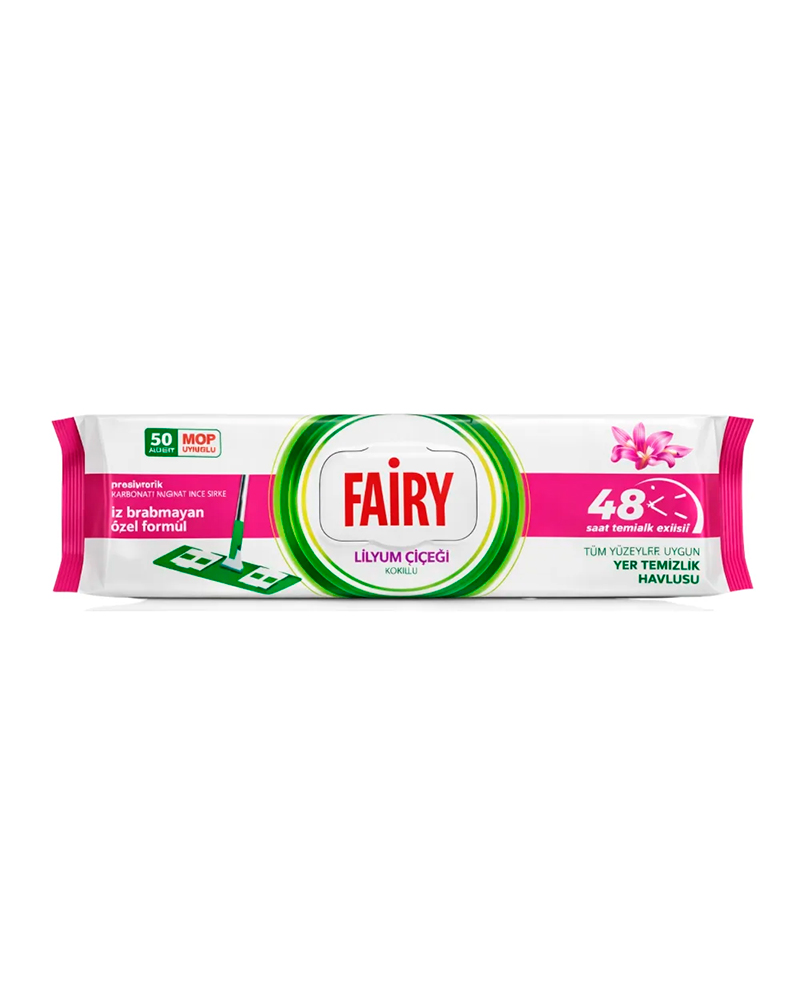 Вологі серветки для підлоги Fairy Power 50 шт Вологі серветки для підлоги Fairy Power 50 шт