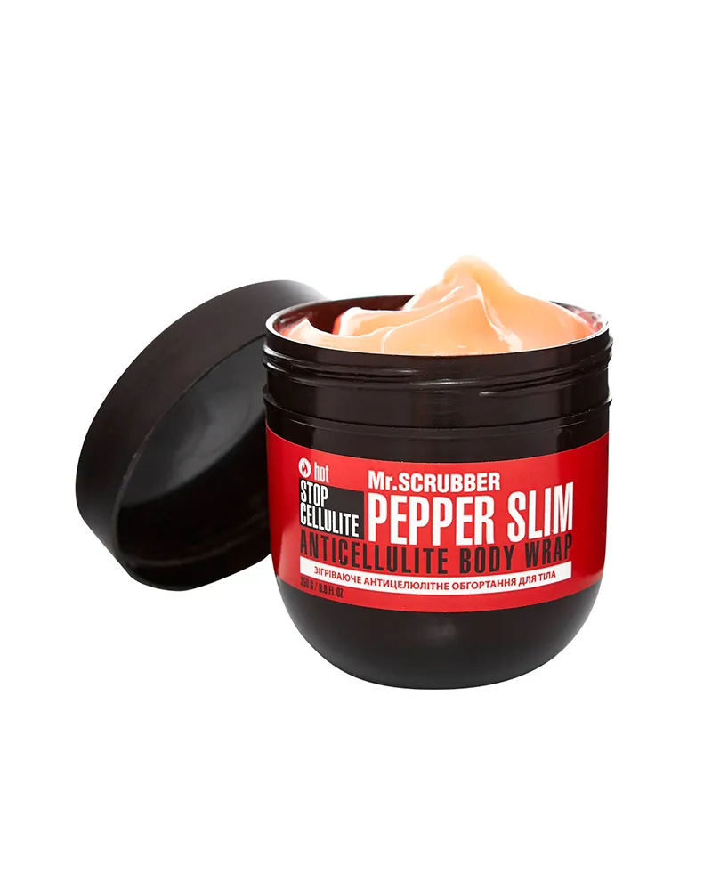 Зігрівальне антицелюлітне обгортання для тіла Stop Cellulite Pepper Slim Mr.SCRUBBER 250 г