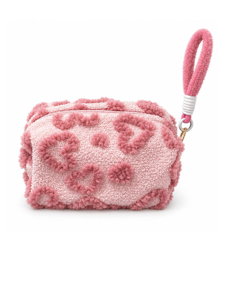Плюшева косметичка "Fluffy Hearts" (20х9х11 см) - Зображення 3
